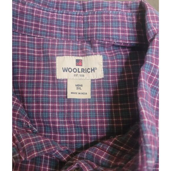 Woolrich Willow Men’s Flannel Shirt 2XL Red Multi Plaid Button-Up EUC - Picture 4 of 7